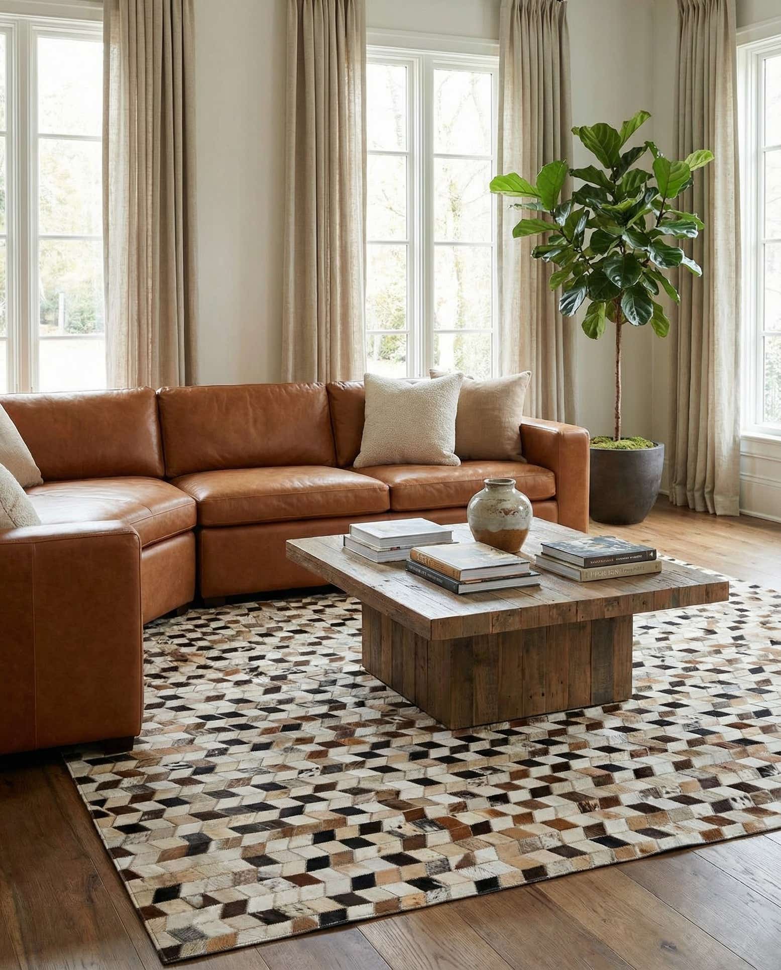 5' x 7' 11 Cowhide - Patchwork Rug