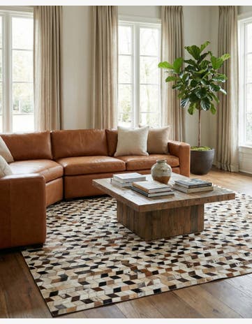 5' x 7' 11 Cowhide - Patchwork Rug
