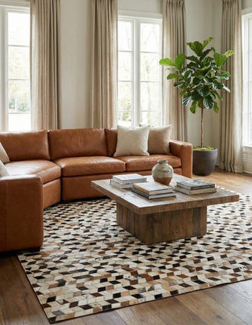 5' x 7' 11 Cowhide - Patchwork Rug