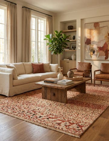 5' 9 x 7' 9 Hand Knotted Darya Wool Rug