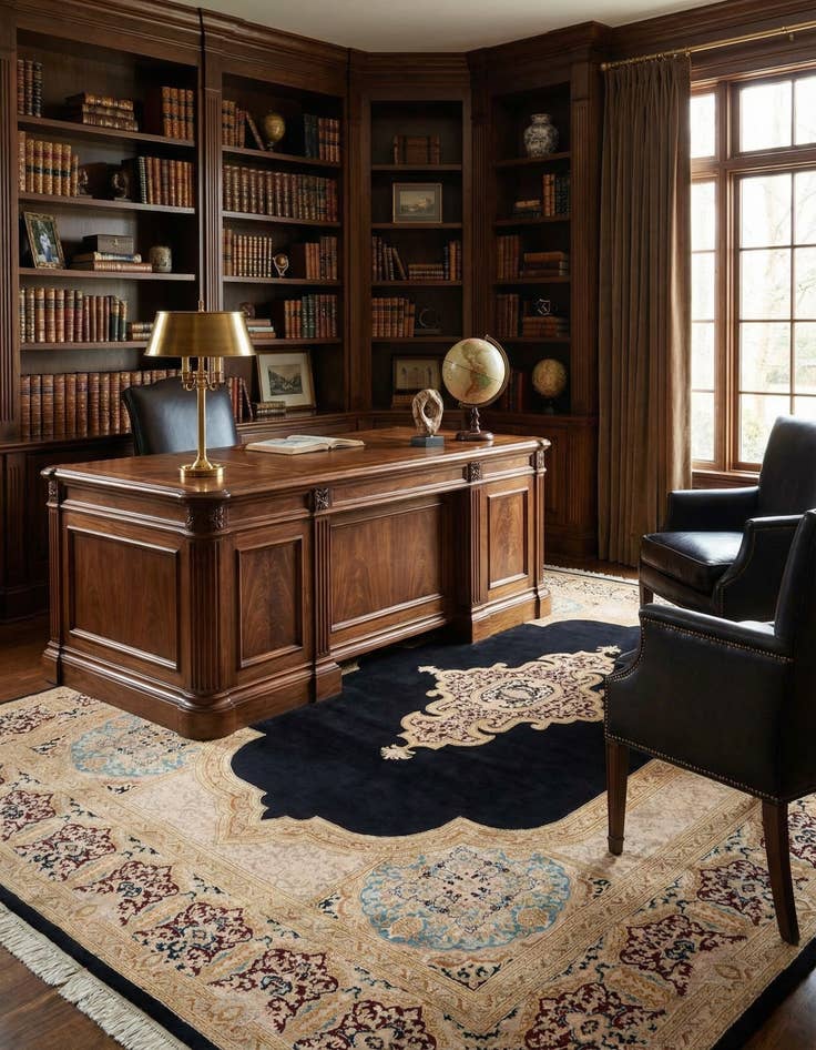 Detail image of 8' x 11' 5 Hand Knotted Kerman Wool Rug