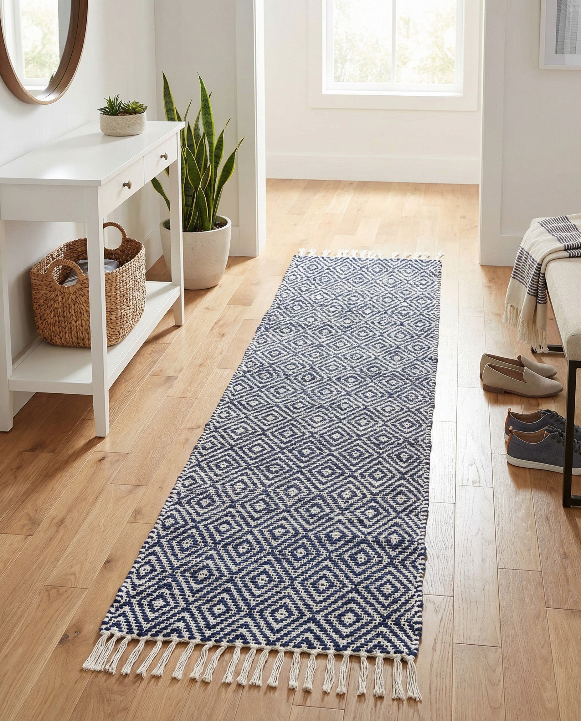  2' 2 x 10'  Hand Woven Braided Jute Runner Rug