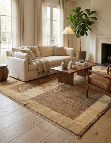 5' 4 x 7' 2 Hand Knotted Modern Ziegler Rug
