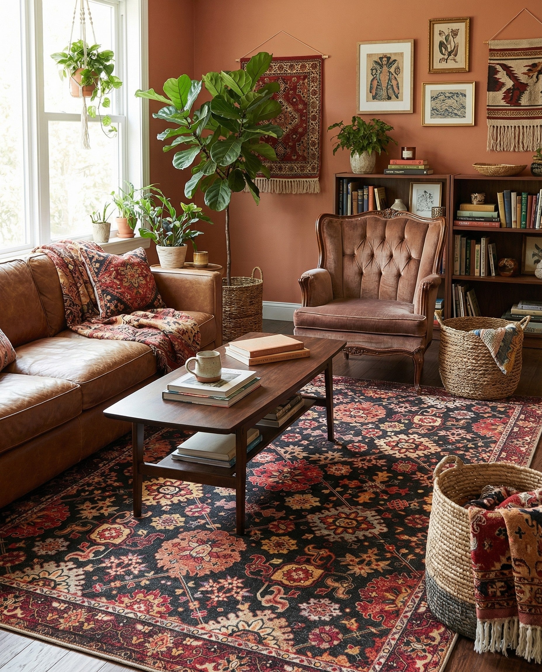 6' 1 x 9' Washable Timeless Rug