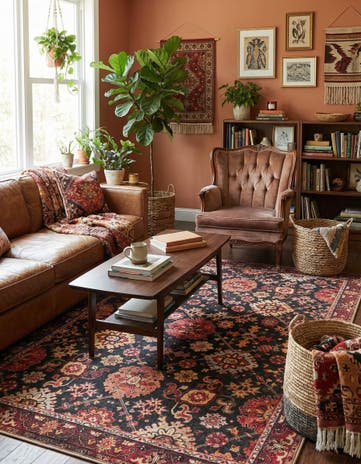 6' 1 x 9' Washable Timeless Rug