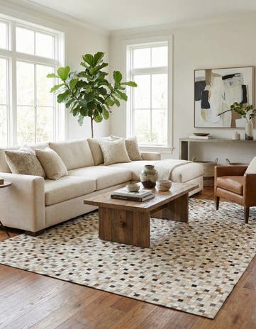 8' 1 x 9' 11 Cowhide - Patchwork Rug