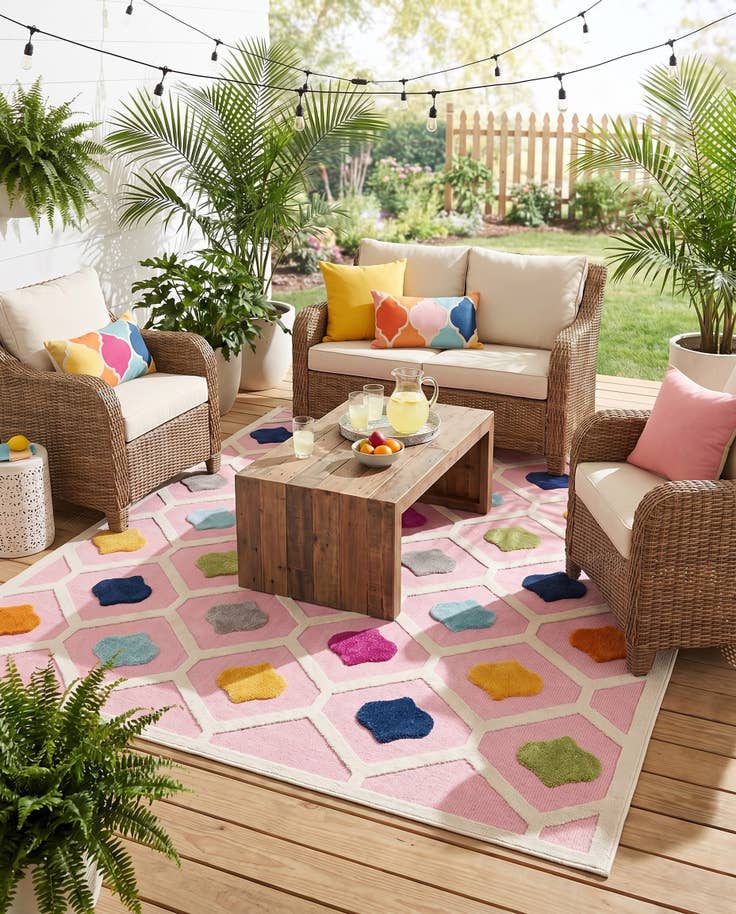Detail image of 7' 10 x 10' Easy-Clean Aruba Indoor / Outdoor Rug