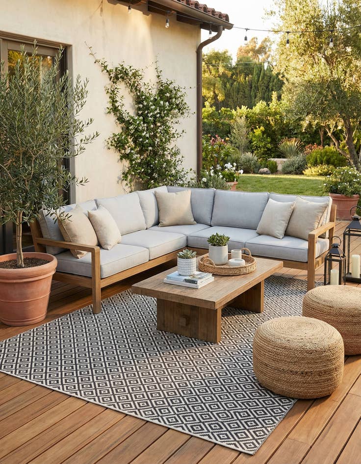 Detail image of 10' x 14'  Washable Jill Zarin Costa Rica Indoor / Outdoor Rug