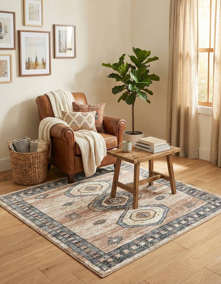 Detail image of  3' 3 x 3' 3 Medina Square Rug