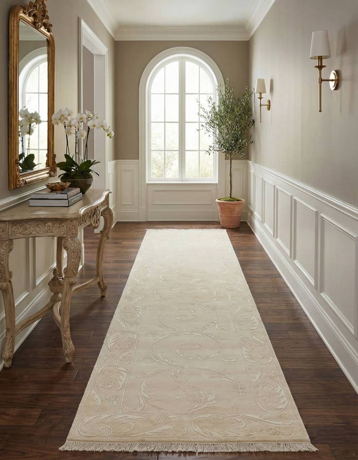 Detail image of 3' 3 x 13'  Hand Knotted Darya Wool Runner Rug