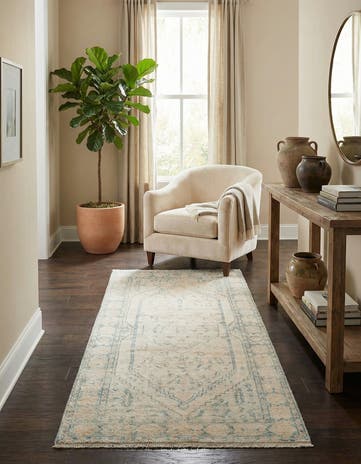 3' 10 x 8' 3 Hand Knotted Moroccan Wool Runner Rug