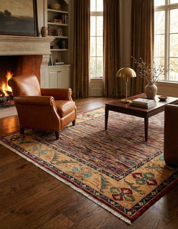 5' 10 x 7' 8 Hand Knotted Ziegler Wool Rug