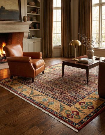 5' 10 x 7' 8 Hand Knotted Ziegler Wool Rug