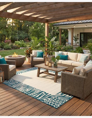 10' x 14' Easy-Clean Safari Indoor / Outdoor Rug