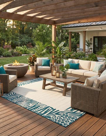 10' x 14' Easy-Clean Safari Indoor / Outdoor Rug