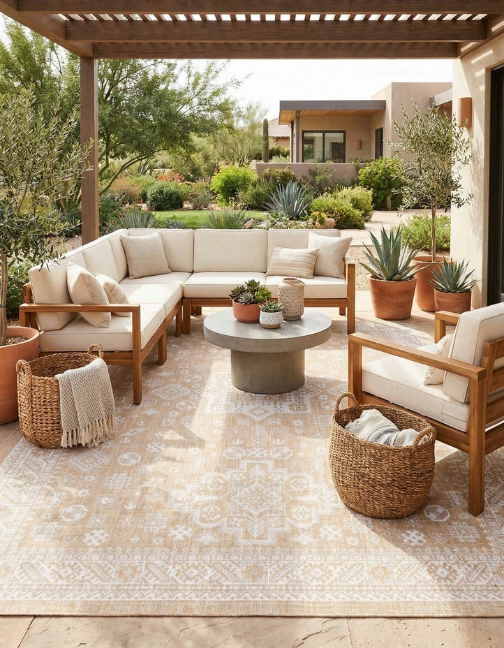 10' x 13' Easy-Clean Aztec Indoor / Outdoor ...