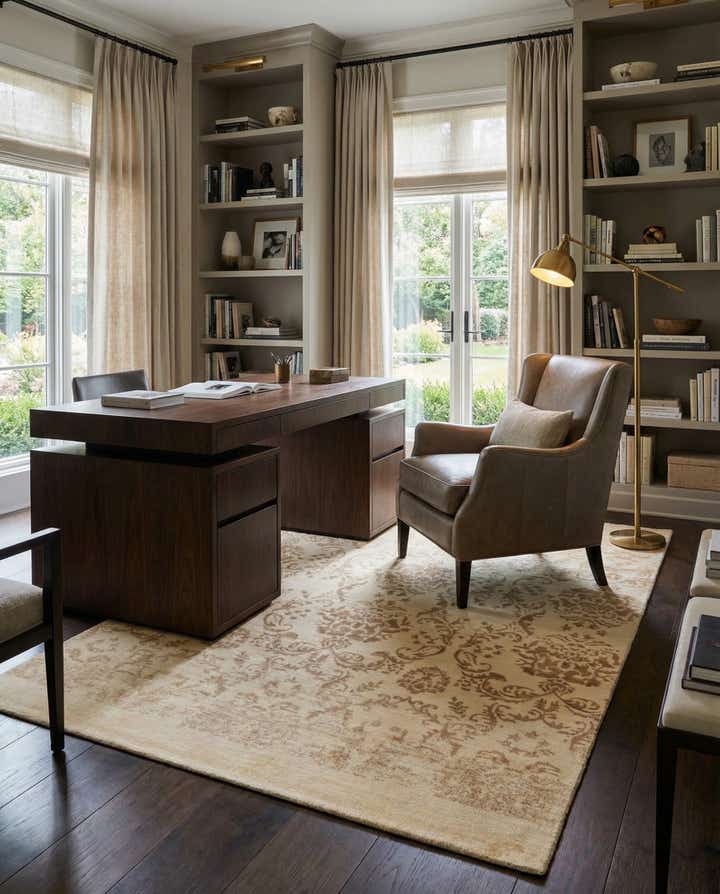 4' 10 x 6' 8 Hand Knotted Tibet Oriental Wool Rug