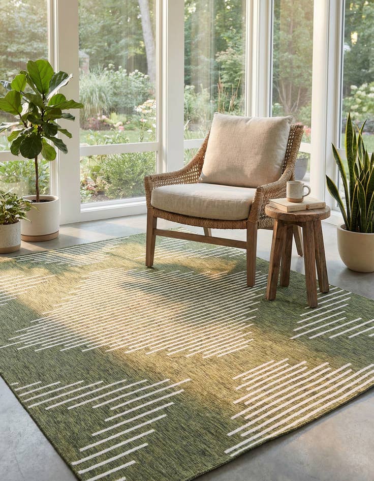 Detail image of 10' x 13' Easy-Clean Modern Indoor / Outdoor Rug