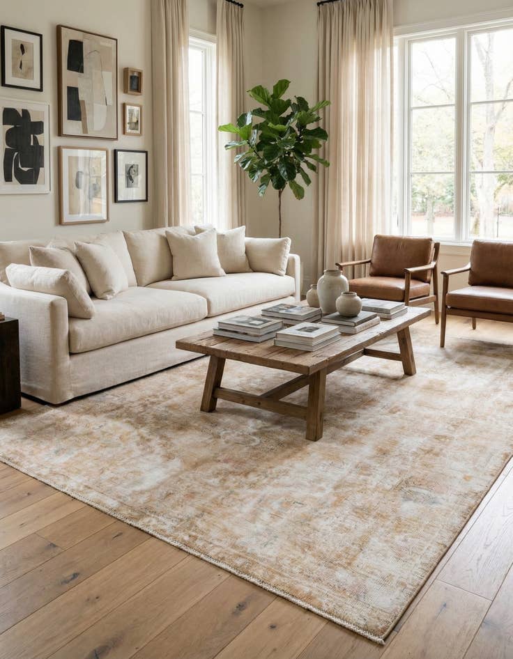 Detail image of 6' 5 x 9' 2  Hand Knotted Ultra Vintage Persian Wool Rug