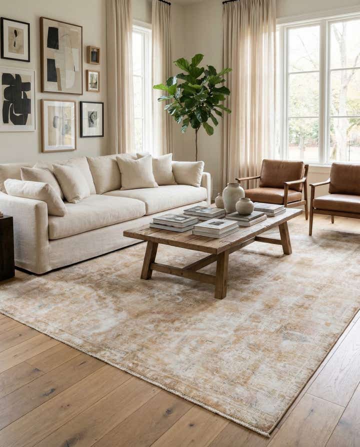 6' 5 x 9' 2 Hand Knotted Ultra Vintage Persian Wool Rug