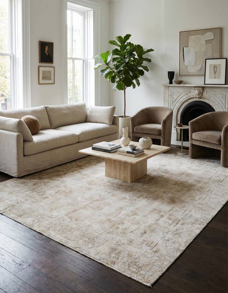 Detail image of 8' 7 x 12' 7  Hand Knotted Ultra Vintage Persian Wool Rug