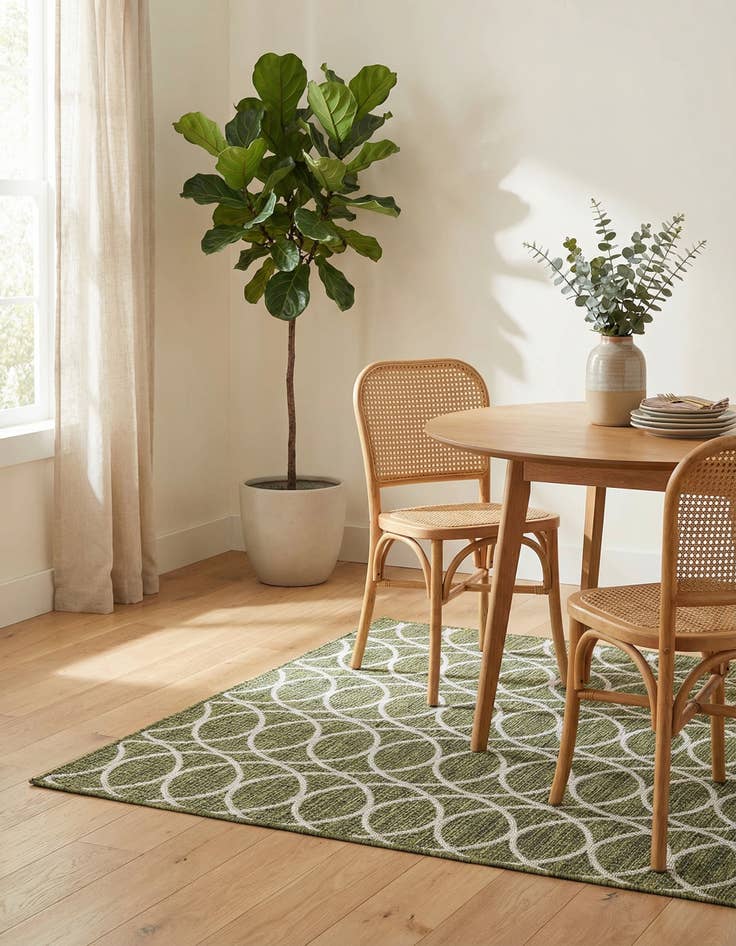 Detail image of 3' x 5' 3  Washable Trellis Indoor / Outdoor Rug