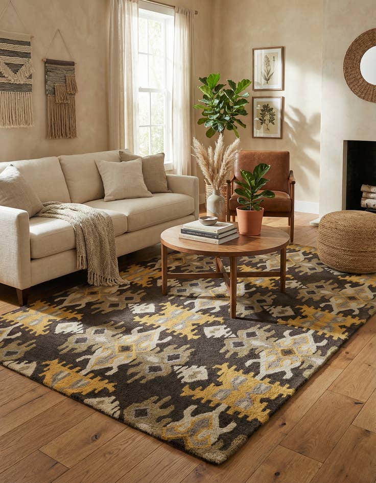 Detail image of 5' 1 x 8' Luna Wool Rug