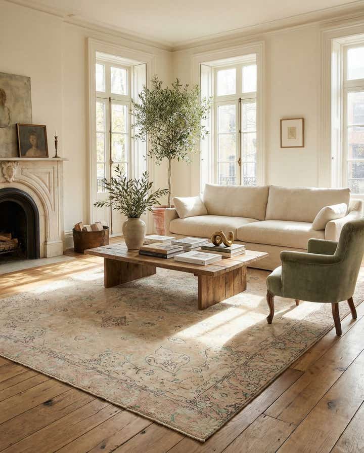 9' 5 x 12' 6 Hand Knotted Ultra Vintage Persian Wool Rug