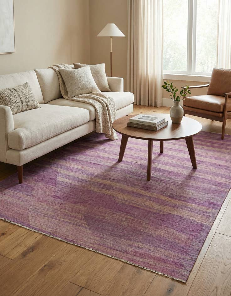 Detail image of 6' 10 x 9' 9 Hand Woven Kilim Modern Wool Rug