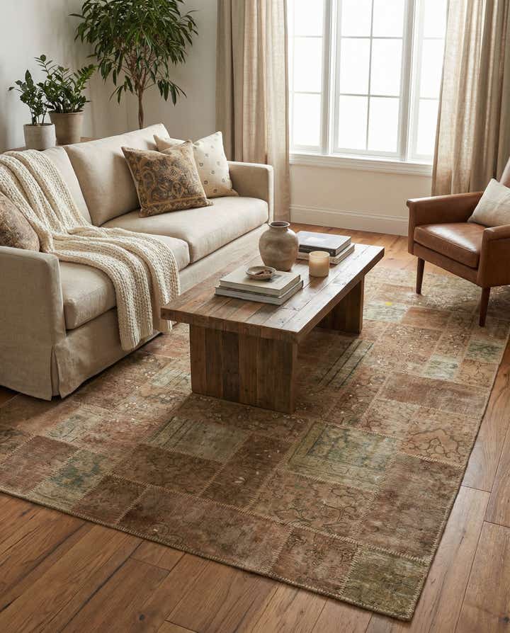 6' 10 x 10' 2 Hand Knotted Ultra Vintage Persian Wool Rug