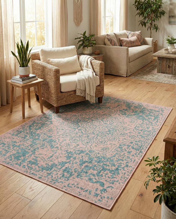Detail image of 4' x 6' Easy-Clean Jill Zarin Dubai Indoor / Outdoor Rug
