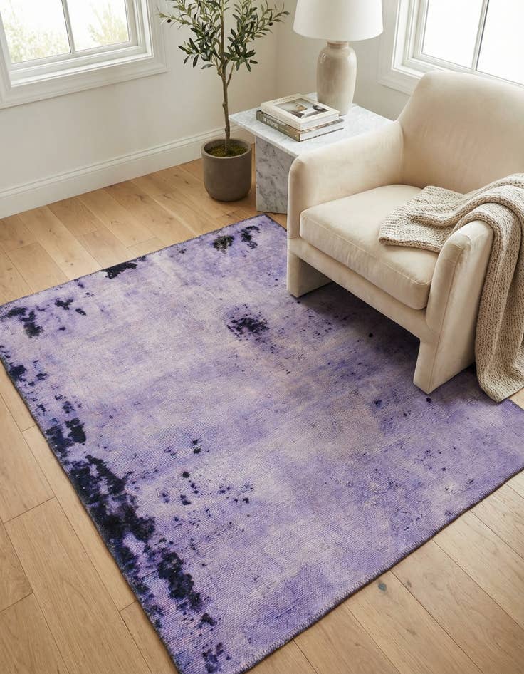 Detail image of 3' 7 x 4' 3  Hand Knotted Ultra Vintage Persian Wool Square Rug