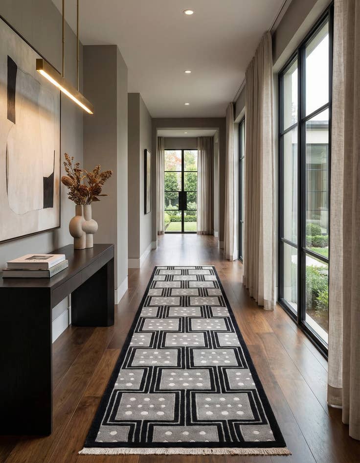 Detail image of 2' 8 x 13' 1  Hand Knotted Darya Wool Runner Rug