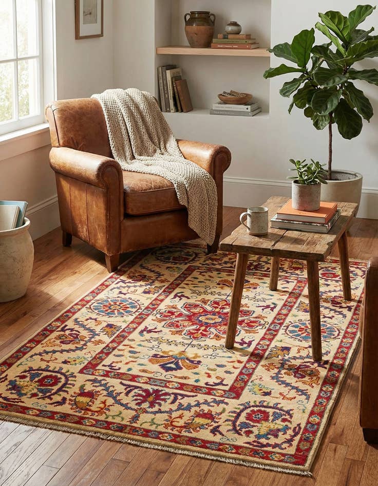 Detail image of 3' 1 x 5'  Hand Knotted Kazak Rug