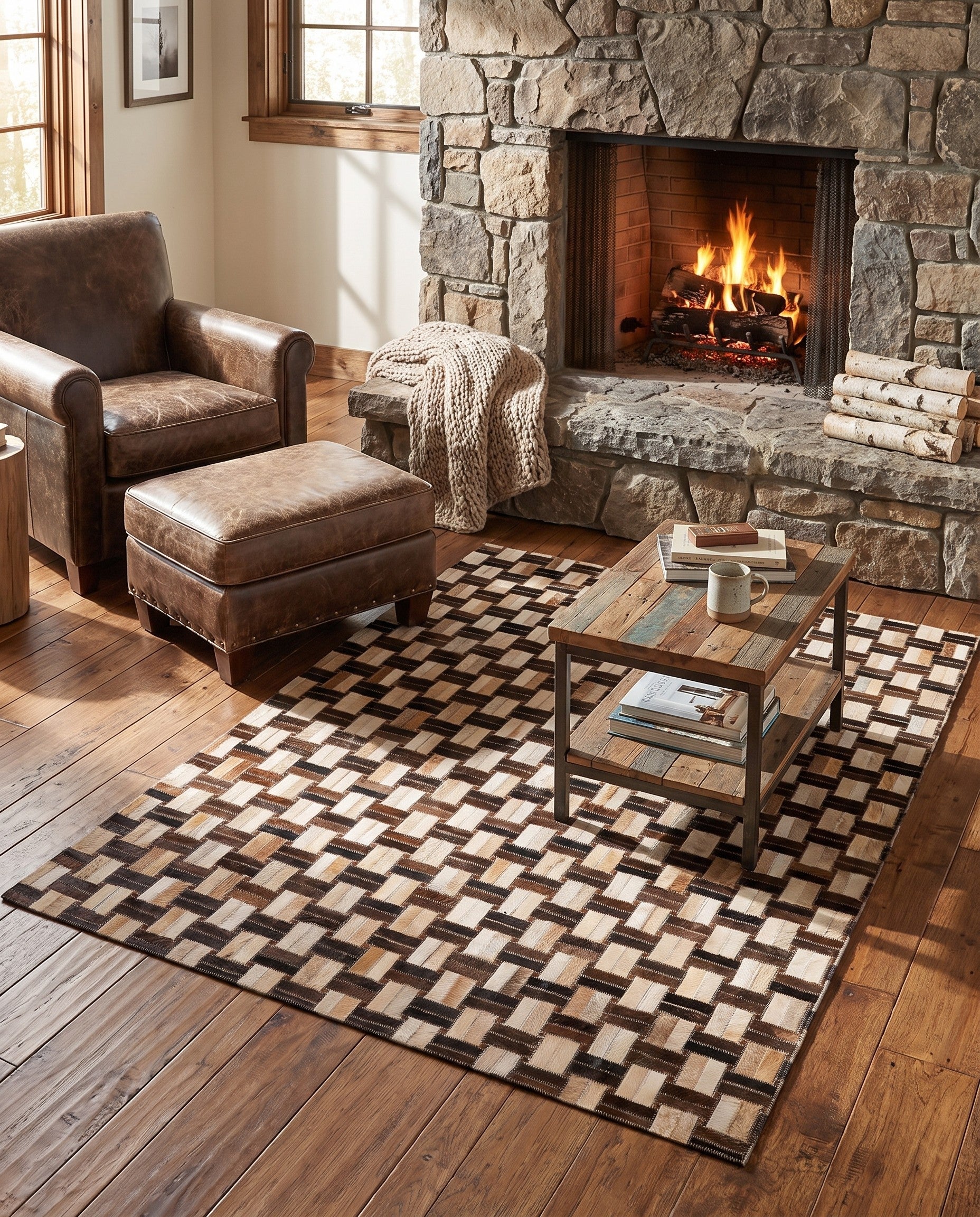 4' x 5' 11 Cowhide - Patchwork Rug