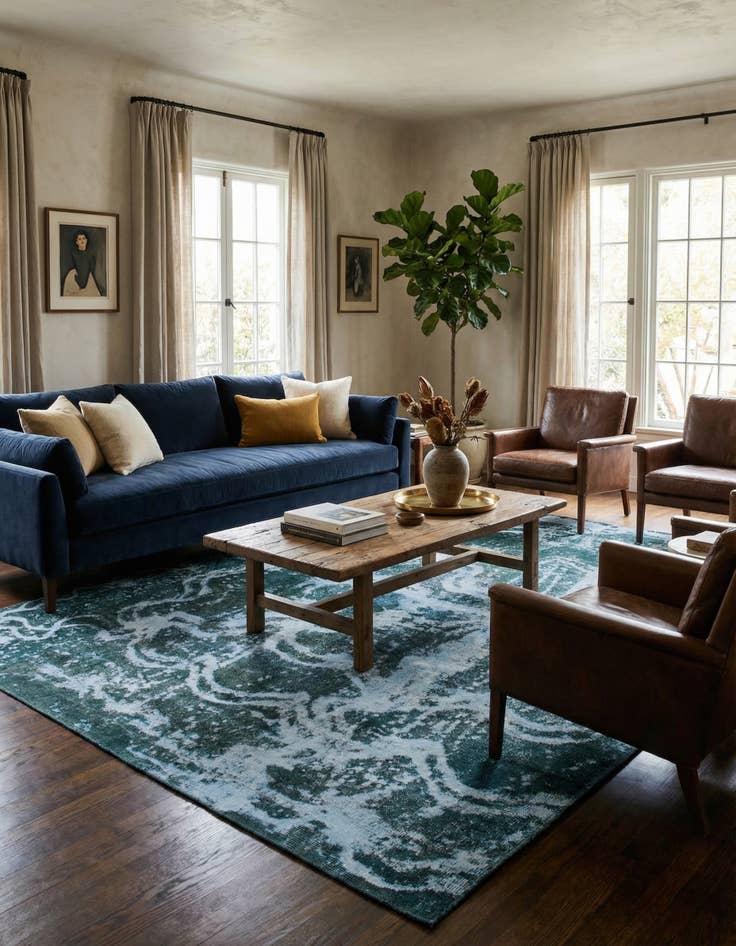 Detail image of 7' 10 x 9' 2  Hand Knotted Ultra Vintage Persian Wool Square Rug