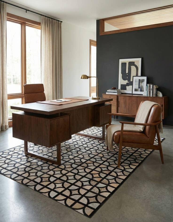 Detail image of 5' 3 x 7' 7 Cowhide Rug