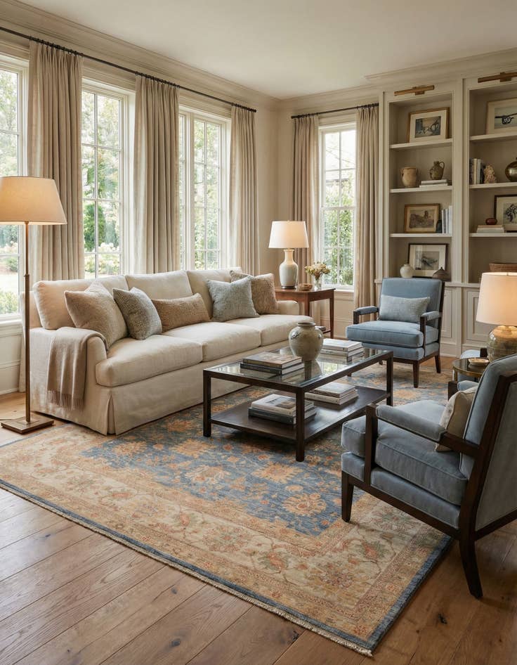 Detail image of 9' x 12' 5  Hand Knotted Peshawar Ziegler Rug