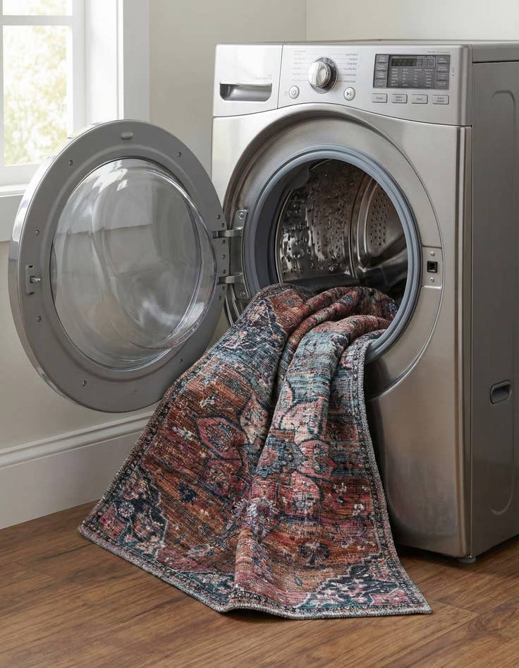 Detail image of 2' x 10'  Washable Nostalgia Runner Rug