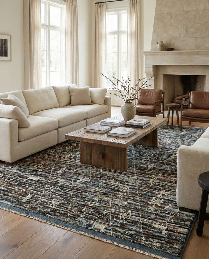 6' x 9' 3 Hand Knotted Moroccan Wool Rug