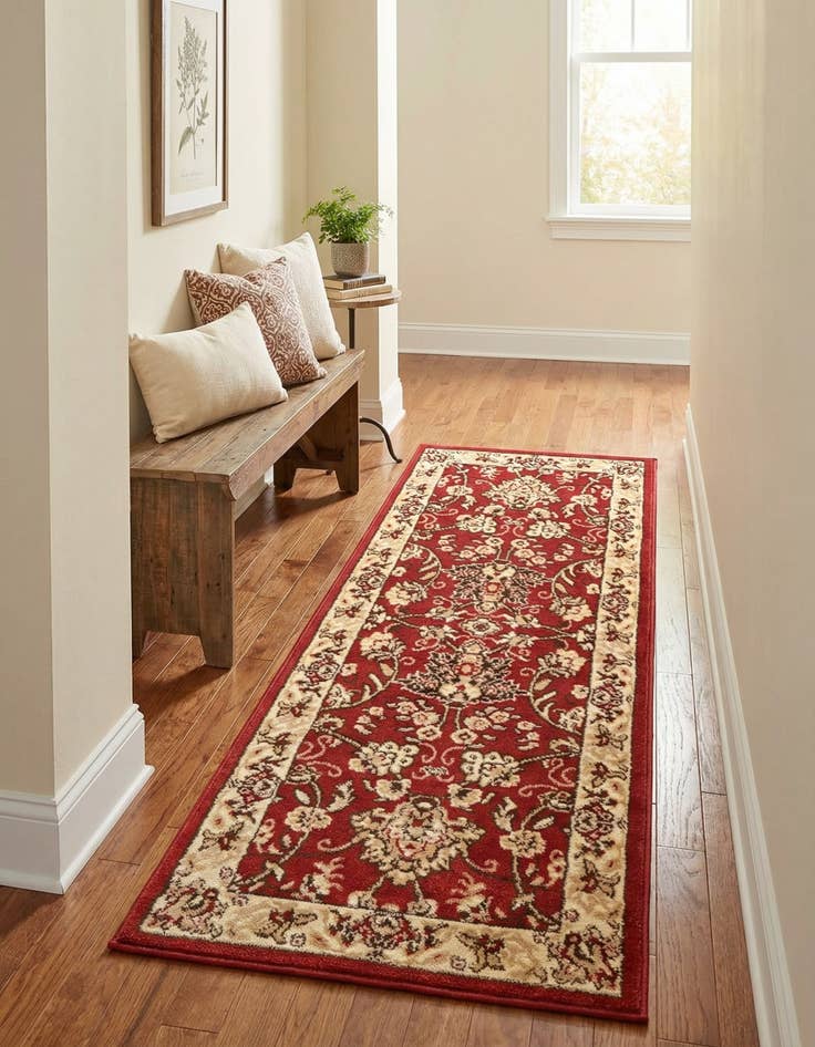 Detail image of 2' x 5' 3 Kashan Design Runner Rug