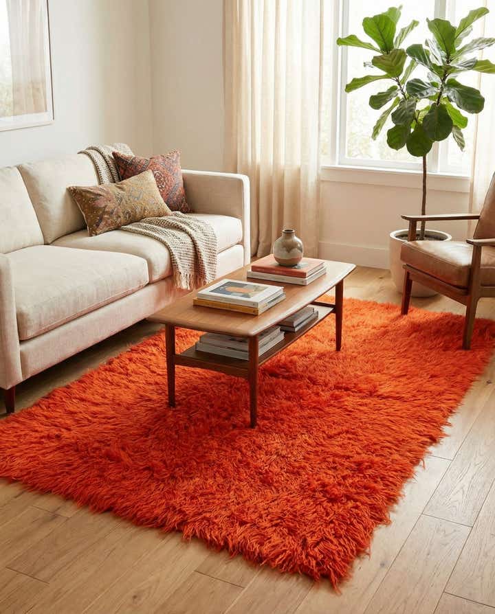 4' 2 x 5' 10 Hand Knotted Moroccan Wool Rug