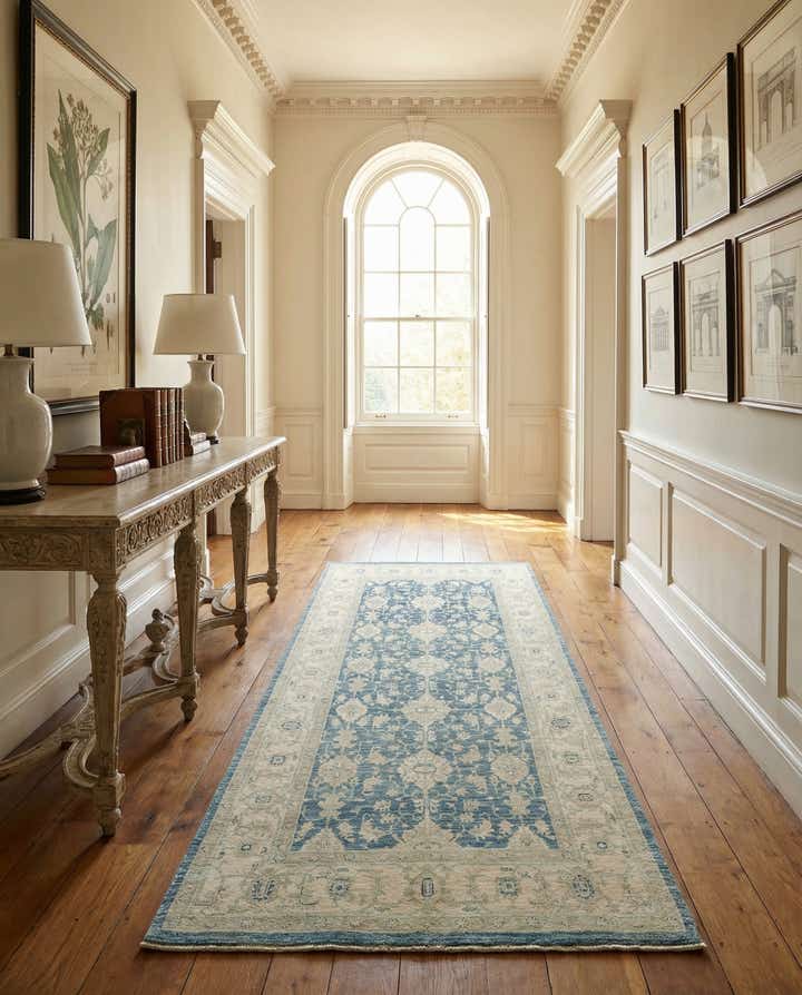 5' 1 x 10' Hand Knotted Peshawar Ziegler Runner Rug