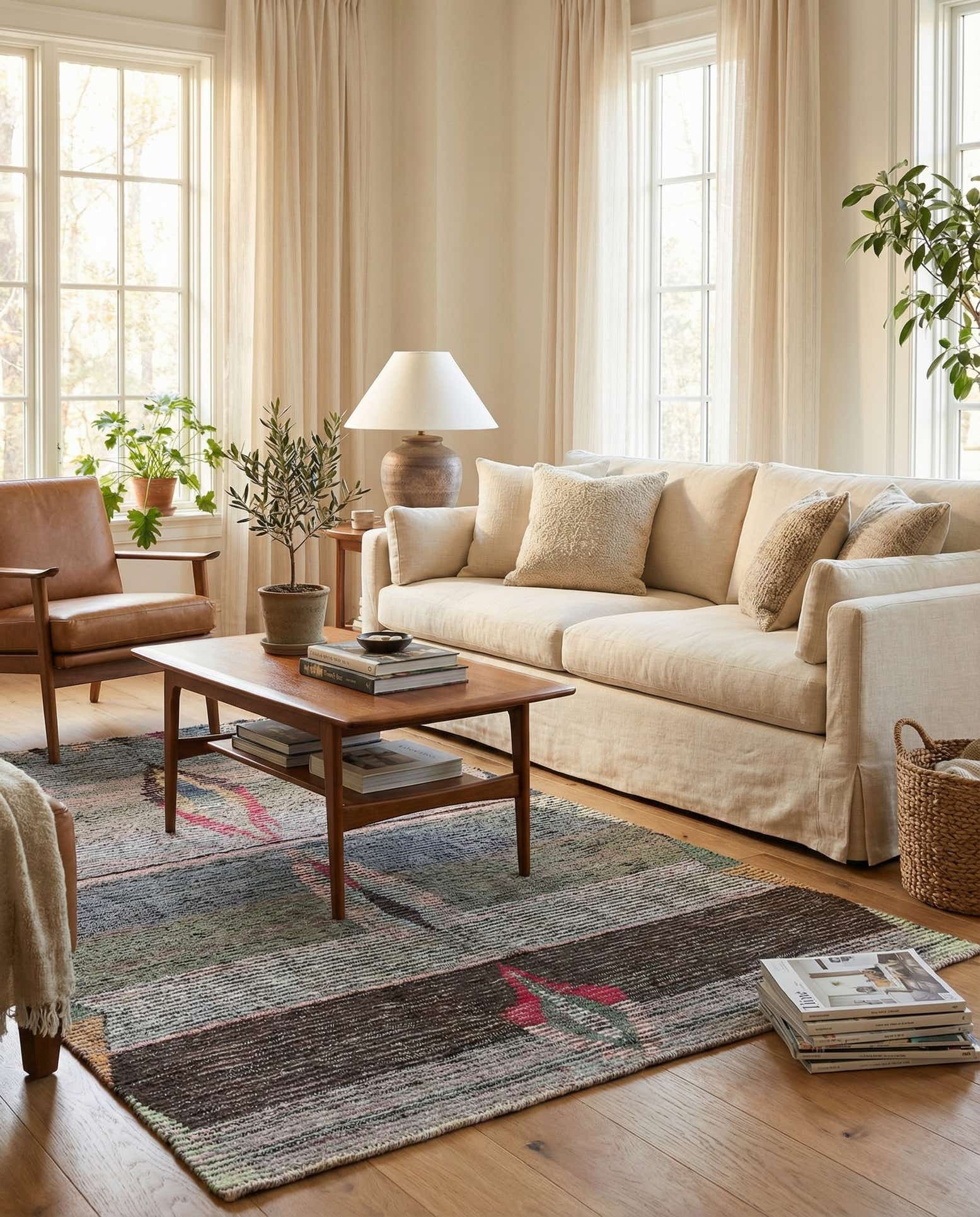 4' 10 x 7' 10 Hand Knotted Moroccan Wool Rug