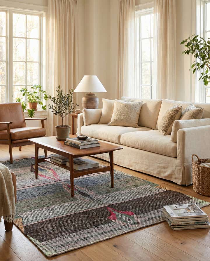 4' 10 x 7' 10 Hand Knotted Moroccan Wool Rug