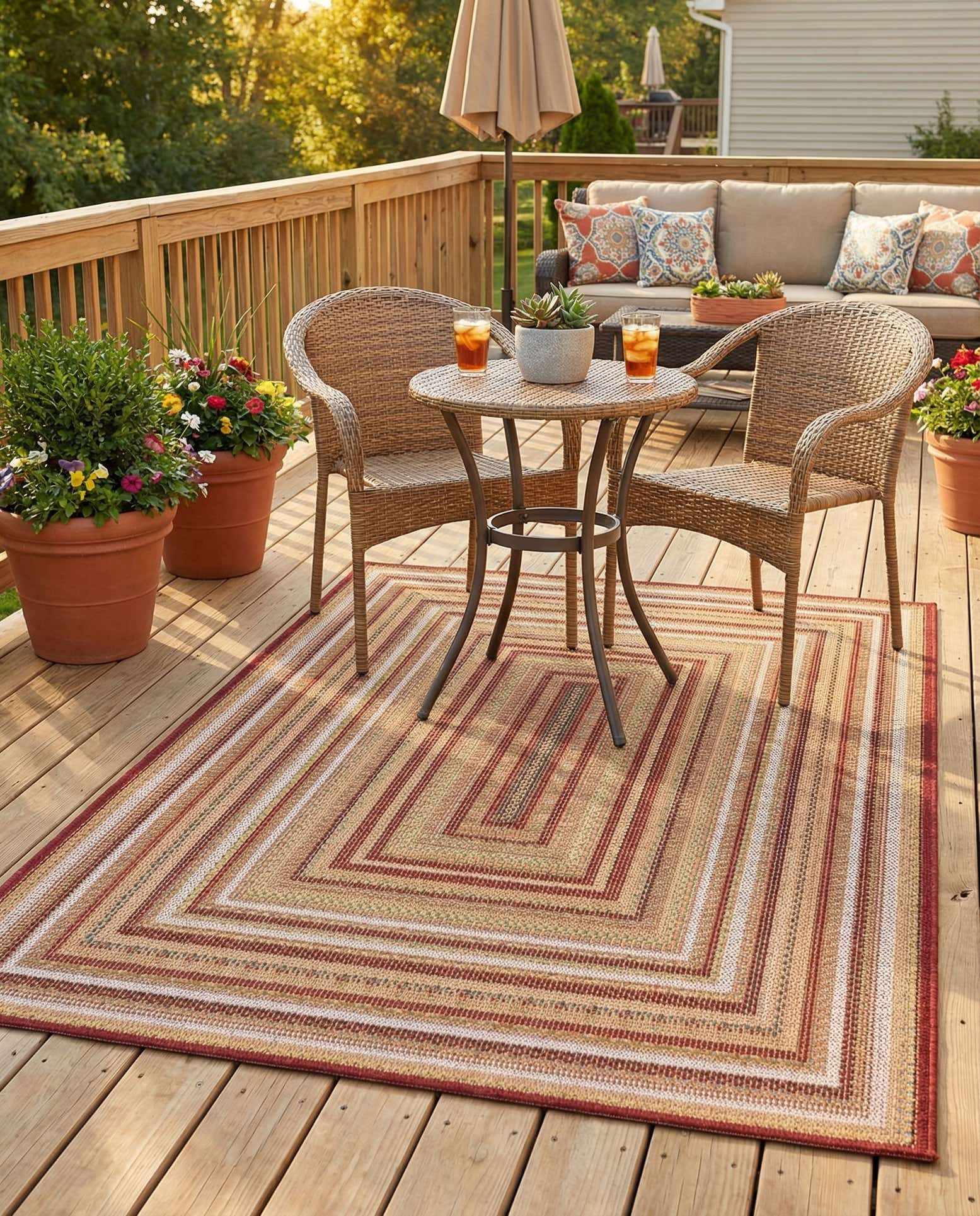 4' x 6' Easy-Clean Baja Indoor / Outdoor Rug