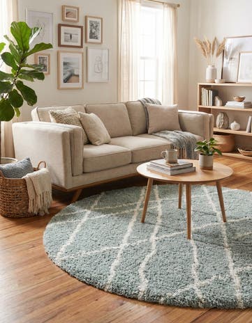6' x 6' Soft Touch Shag Round Rug