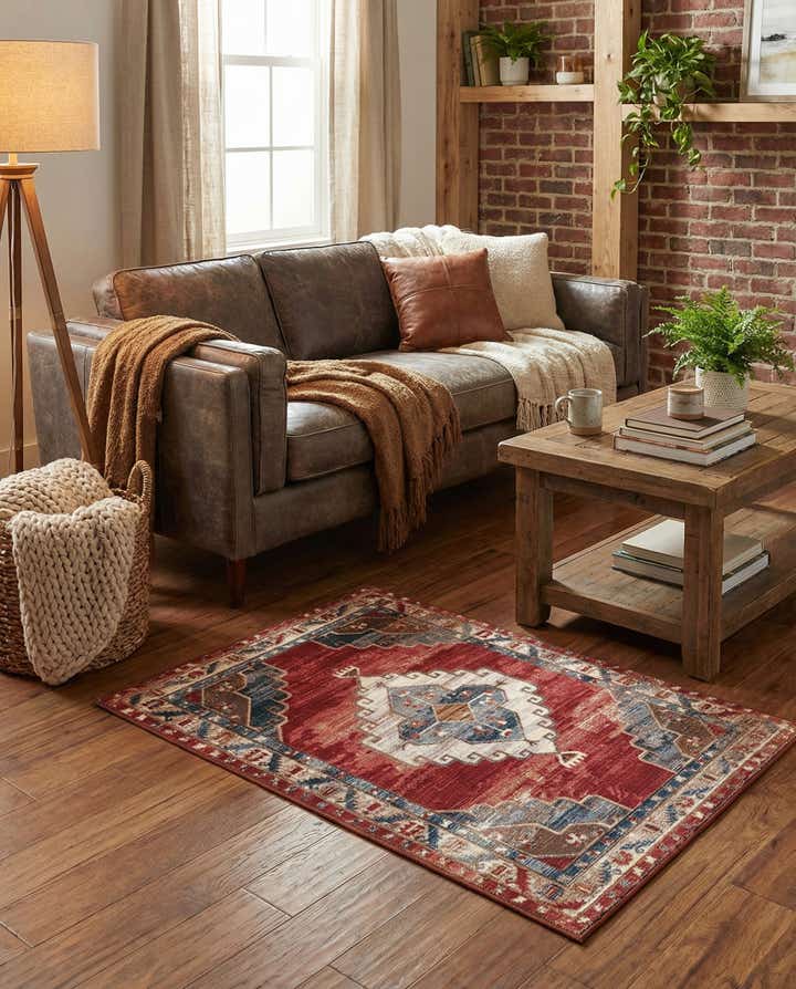 4' x 6' Easy-Clean Traditional Indoor / Outdoor Rug