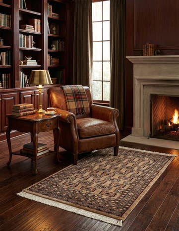 2' 7 x 4' 4 Hand Knotted Bokhara Rug