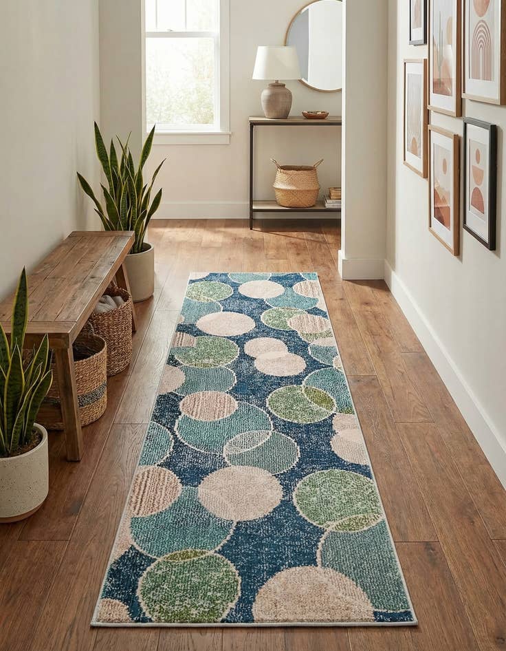Detail image of 2' 2 x 6' 7  Washable Spectrum Runner Rug